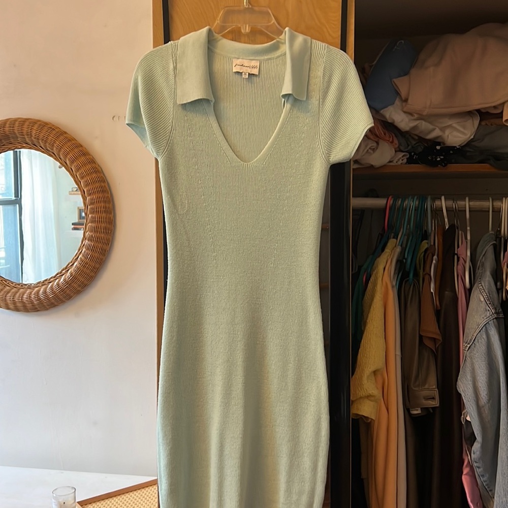 Mint Green Sweater Bodycon Dress